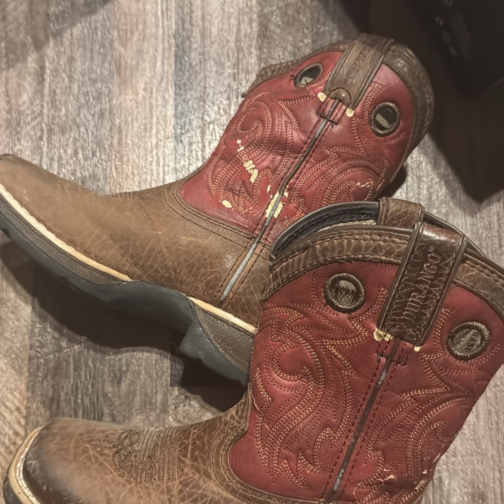 Durango Brown and Red Leather Boots